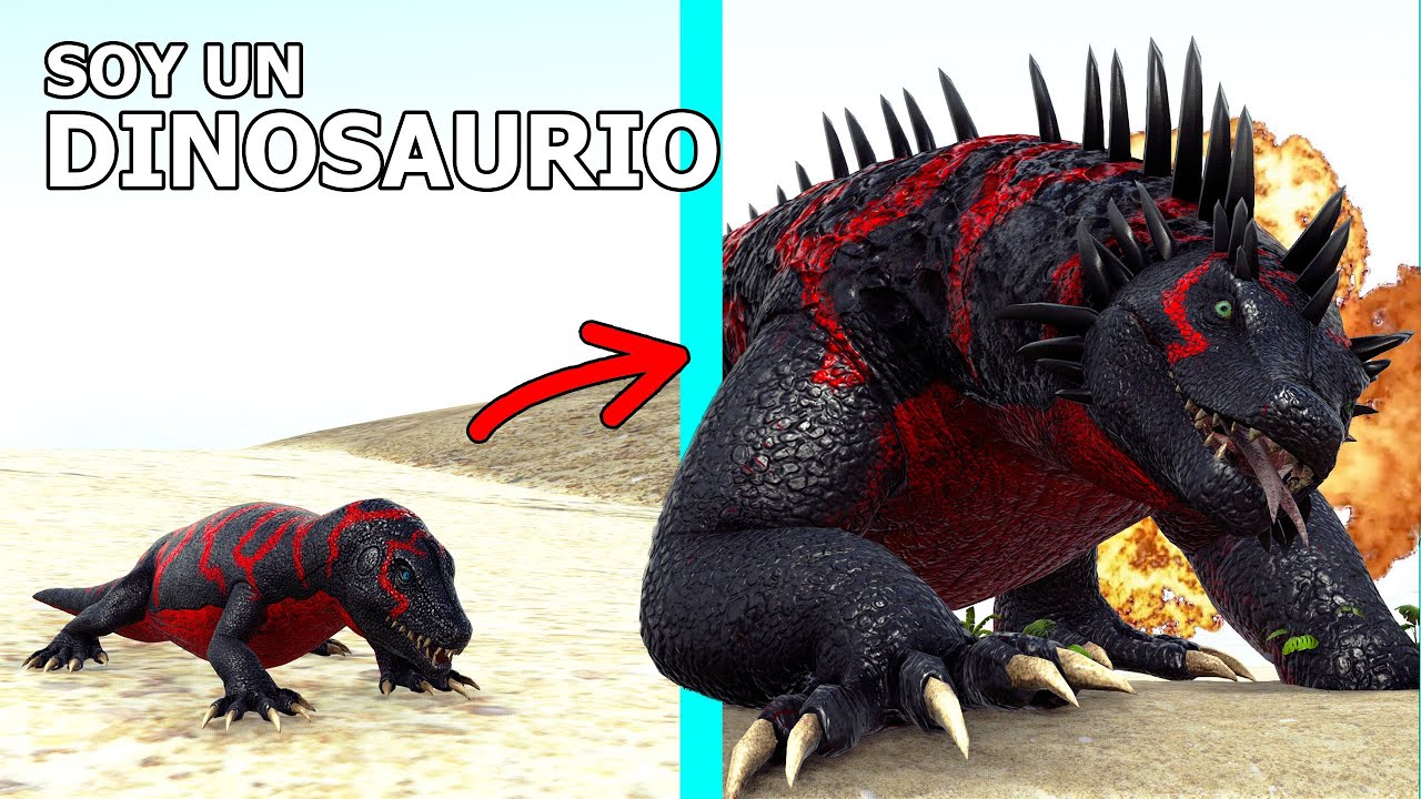 LA HISTORIA DEL PEQUEÑO DINOSAURIO VARAN LAGARTO GODZILLA! Evoluciono en Kaiju ARK soy un Dinosaurio