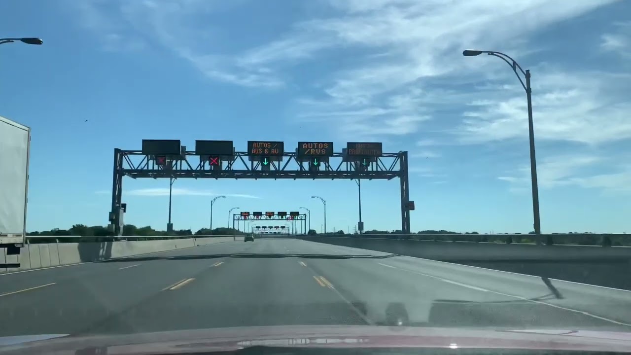 4K Cross boarder drive from Lewiston  - Queenston Bridge Buffalo New York  September 2 2022