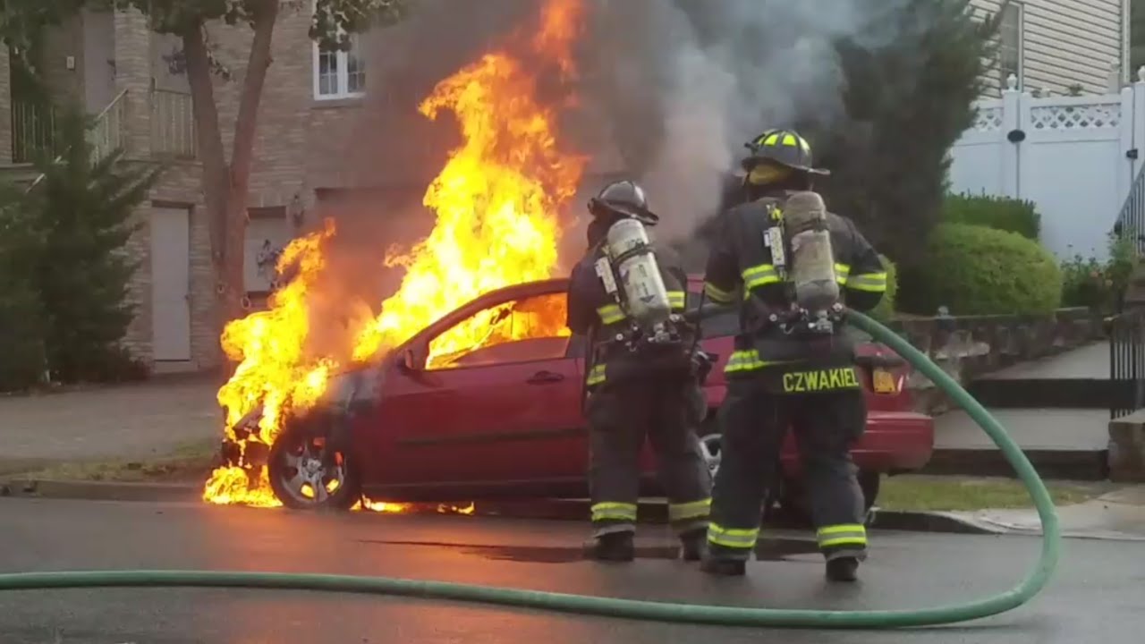 Fully Involed Car Fire Wood-Ridge NJ  Part 2 9-5-16