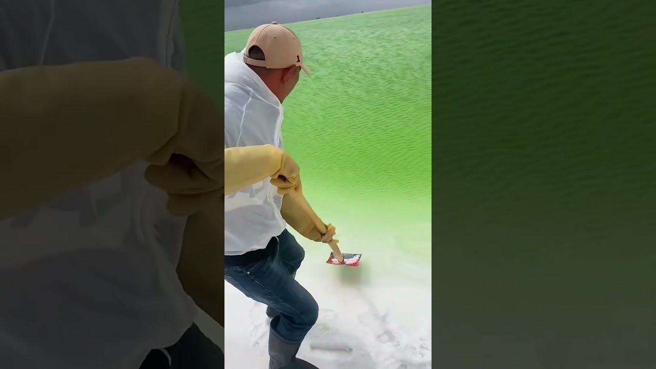 Natural salt lake side digging process