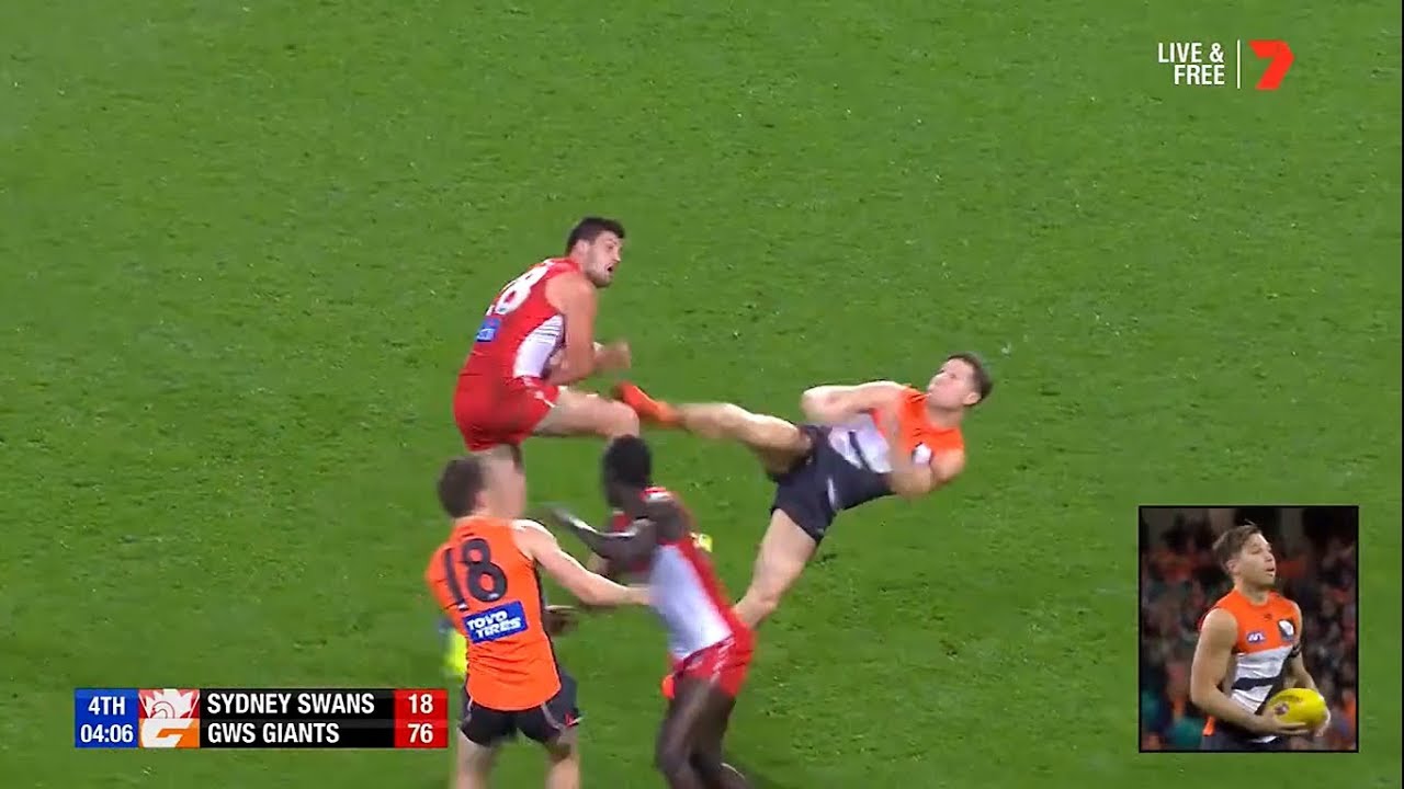 Toby Greene Kicking Players Against Sydney