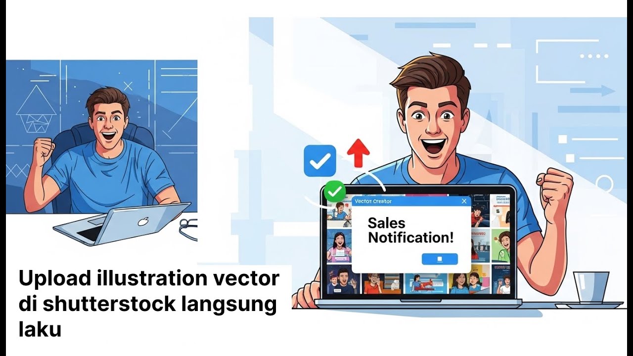Aktif lagi upload illustration vector di shutterstock langsung laku ini caranya part 1