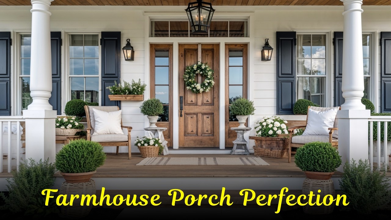 Farmhouse Porch Perfection | Cozy Country Entry Style & Design Ideas