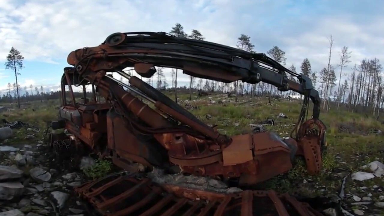 Salabranden 2 år efter och Ponsse skördaren (360 video)