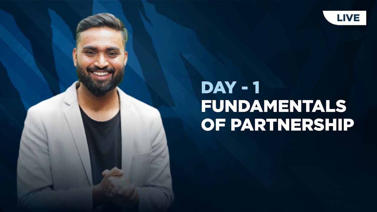 Fundamental Of Partnership |Day-1 |LIVE | Accounts | Shubham Jagdish | Class-12 #shubhamsambhallega