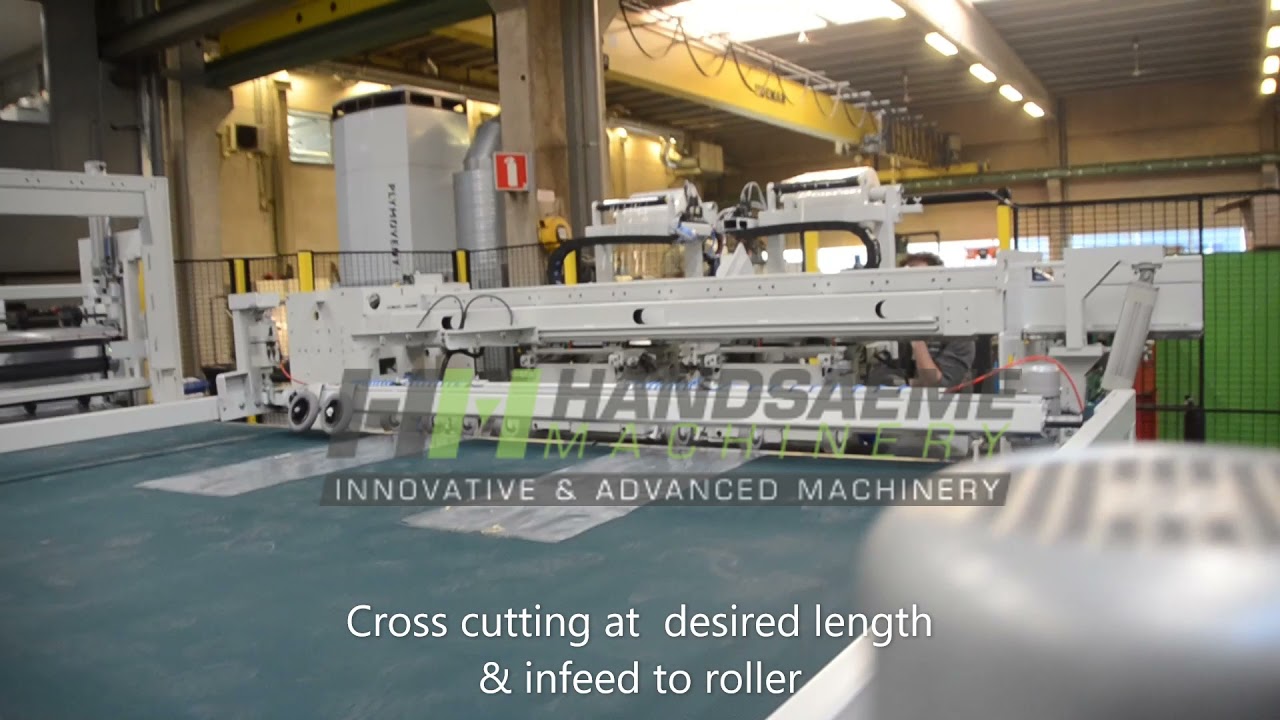 Cutting artifical grass carpet to mats and rolling into coupons