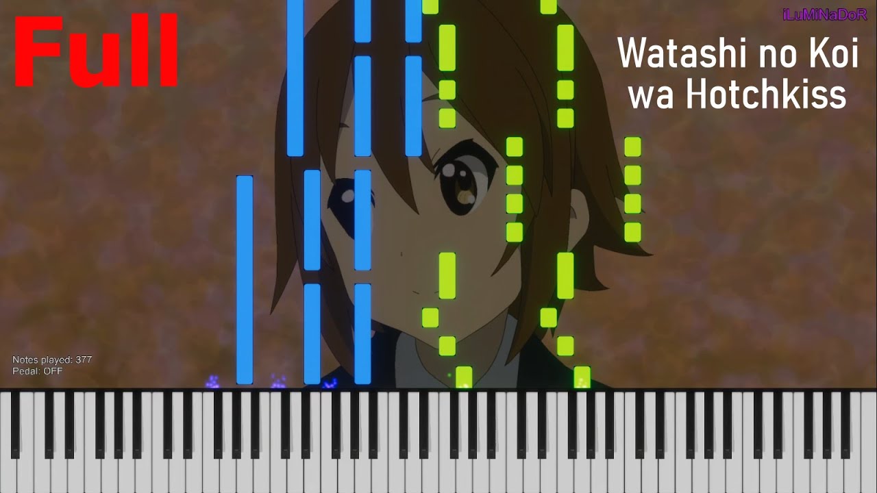 Watashi no Koi wa Hotchkiss - HTT - K-ON - Piano Tutorial - Full - Medium + Sheet music