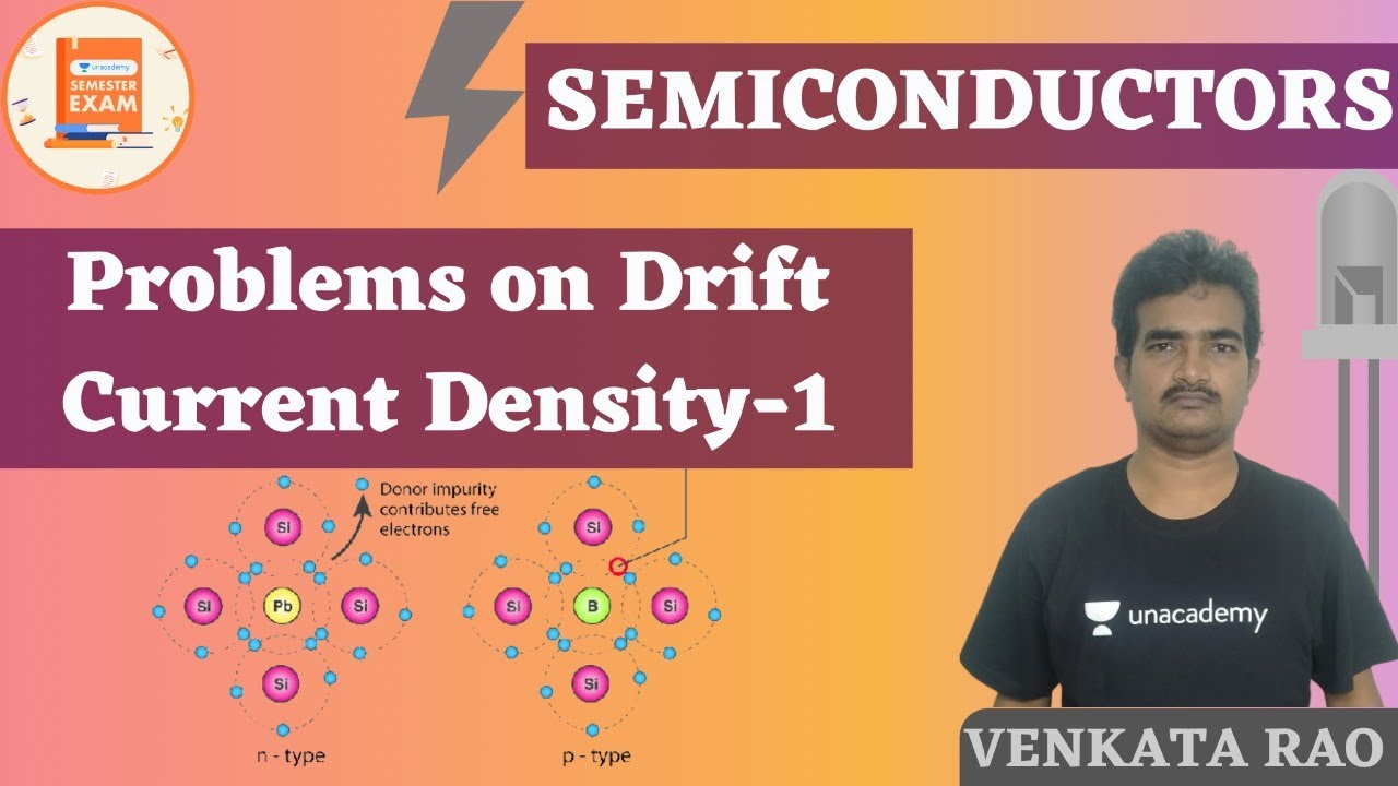 Problems on Drift Current Density-1 | Semiconductors | Venkata sir
