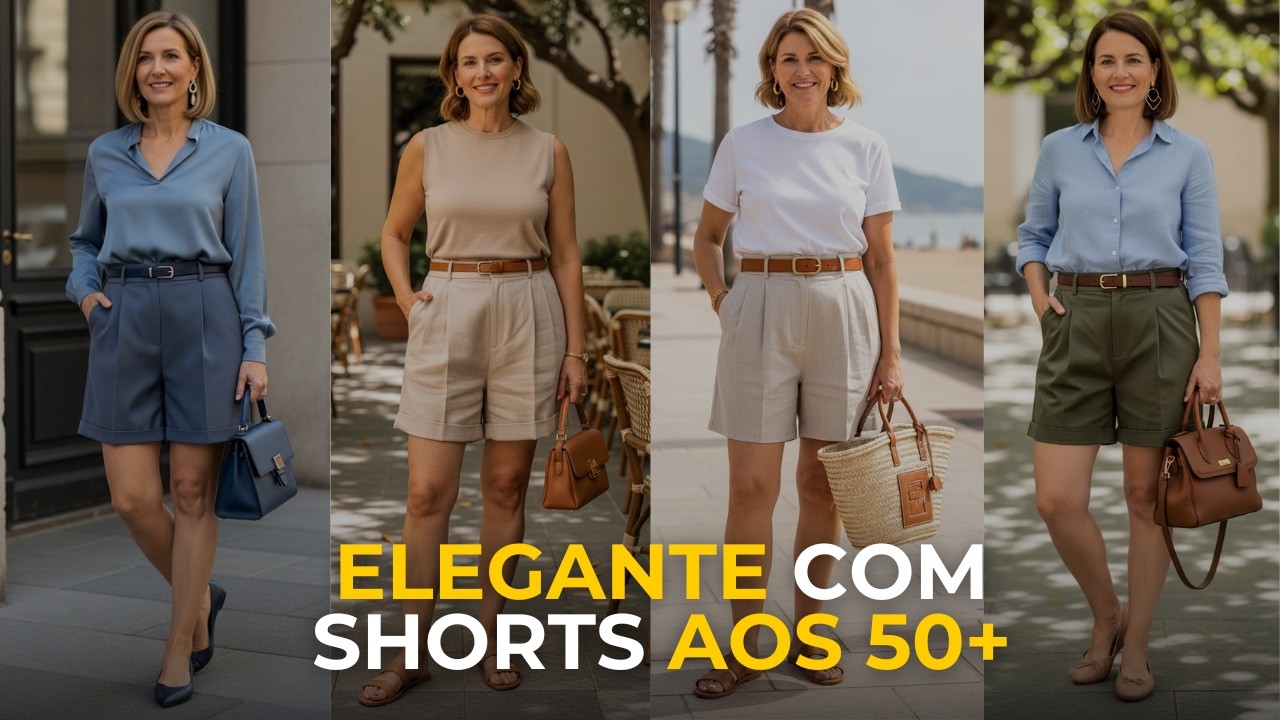Como Usar Shorts De Um Jeito Elegante Aos 50+