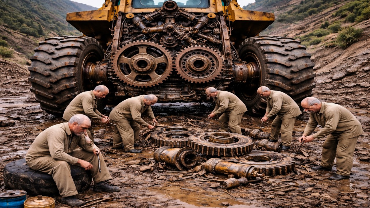 Massive Gear Repair Process! Caterpillar Machine Rebuilt Like New @pkmechanics 