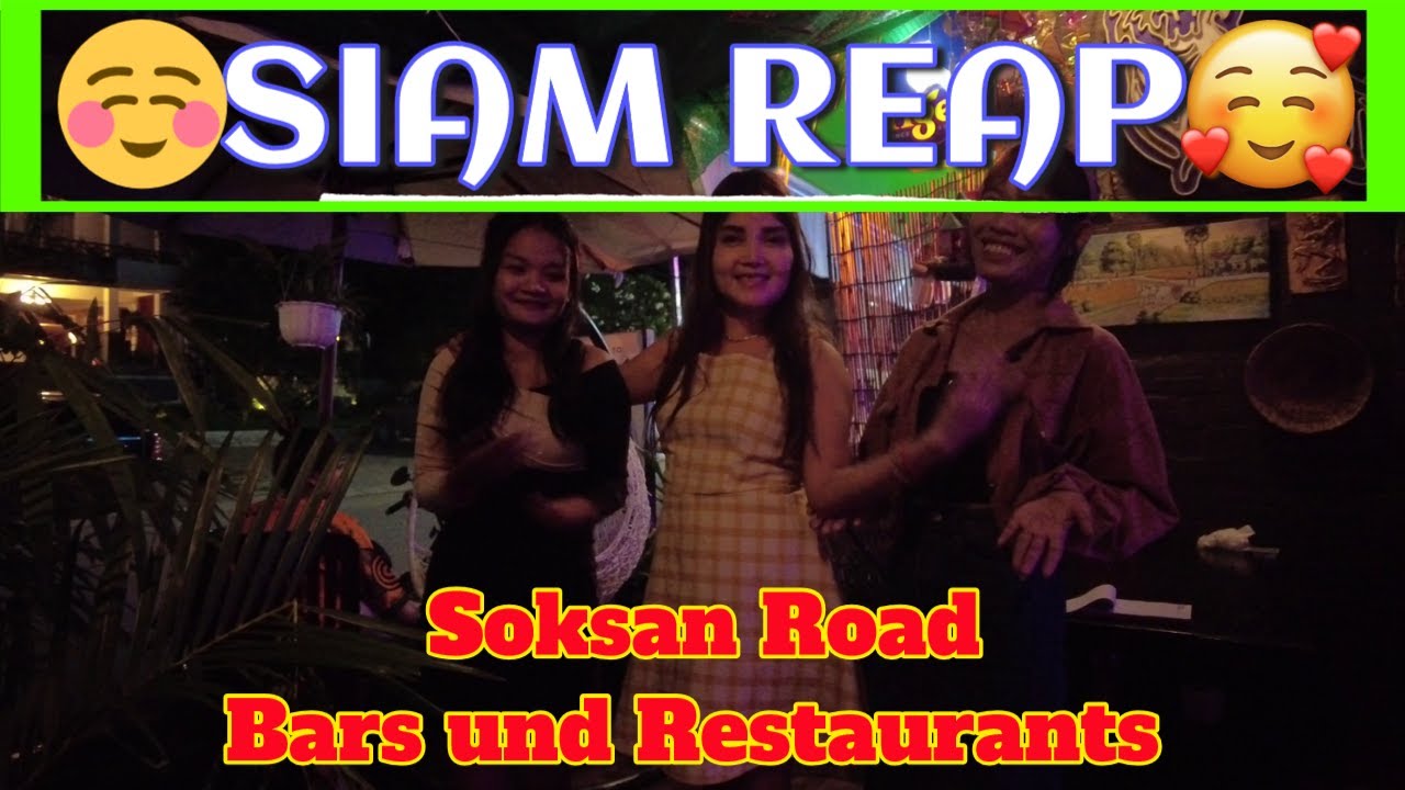 Siem Reap, Cambodia, Tom unterwegs im Nachtleben auf der Soksan Road, 2023