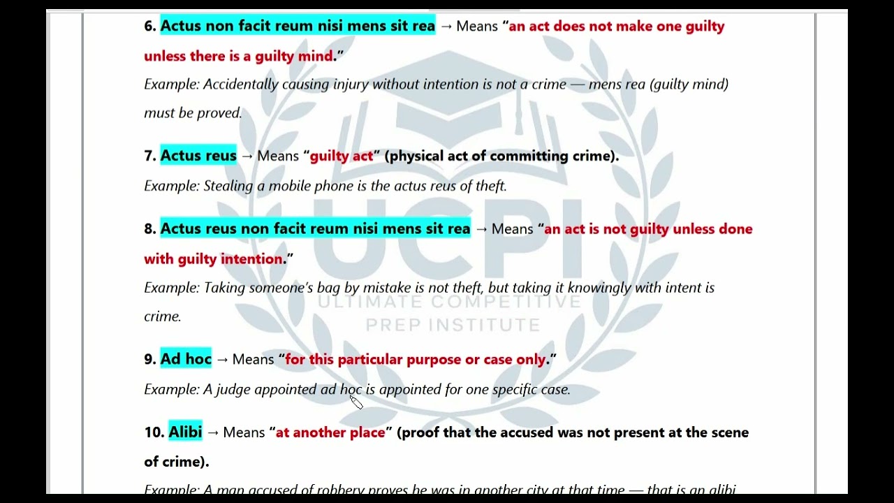 Legal Maxims| General Legal Understanding | SDEO PERA | Khalil Ahmed