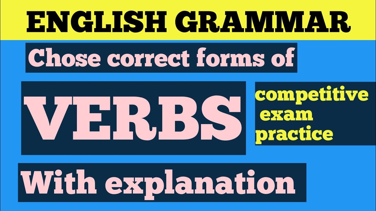 Verb forms ll exercise ll with proper concept ll   abc english ll