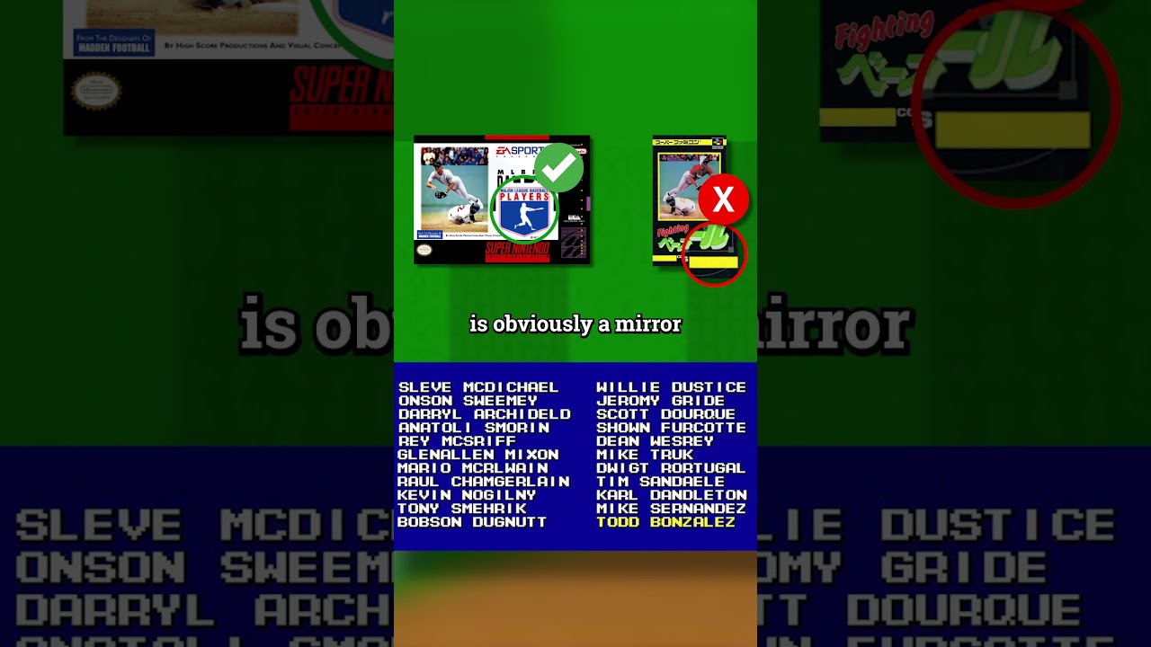 The Legendarily Absurd Names of Fighting Baseball #retrogaming #baseball