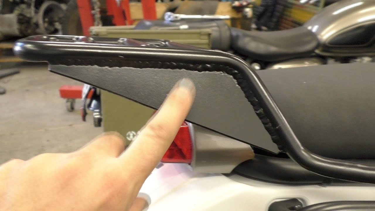 Reinforcing the back rack on a Royal Enfield Himalayan