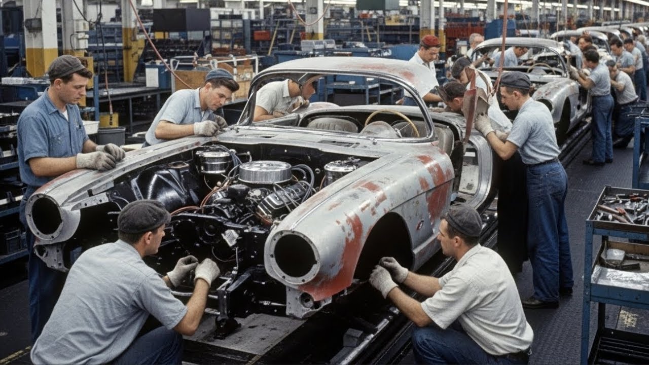 Inside the Factory: 1957 Chevrolet Corvette C1 Production Line