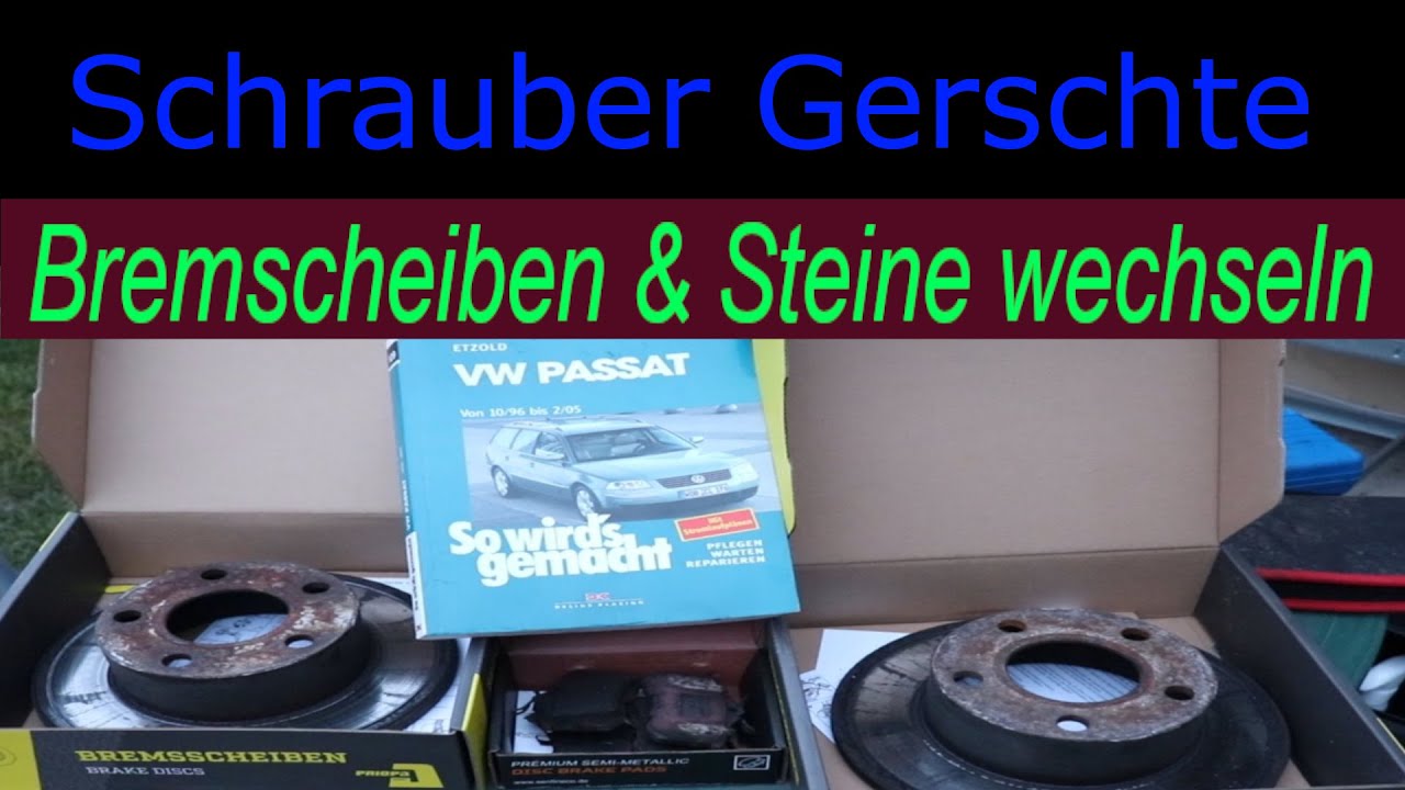 Passat 3bg Bremsscheiben & Beläge hinten wechseln/ Passat Handbuch sehr zu Empfehlen