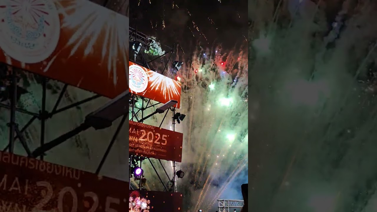 First Countdown 2025 at Nawarat Bridge Muang Chiang Mai District,Chiang Mai