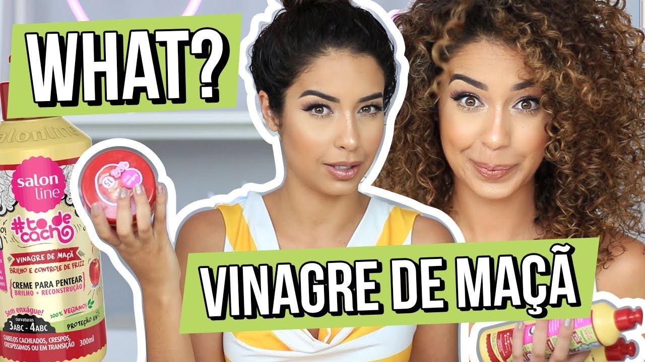 FINALIZEI MEU CABELO COM VINAGRE DE MAÇÃ | 1º IMPRESSÕES LINHA VINAGRE DE MAÇÃ SALON LINE