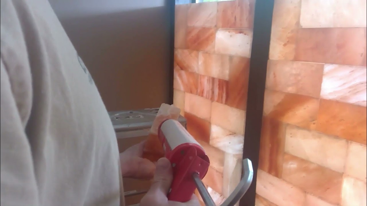Himalayan Pink Salt Wall Preparation with Blocks and Bricks for Perfect Massage - Pink Salt Wall