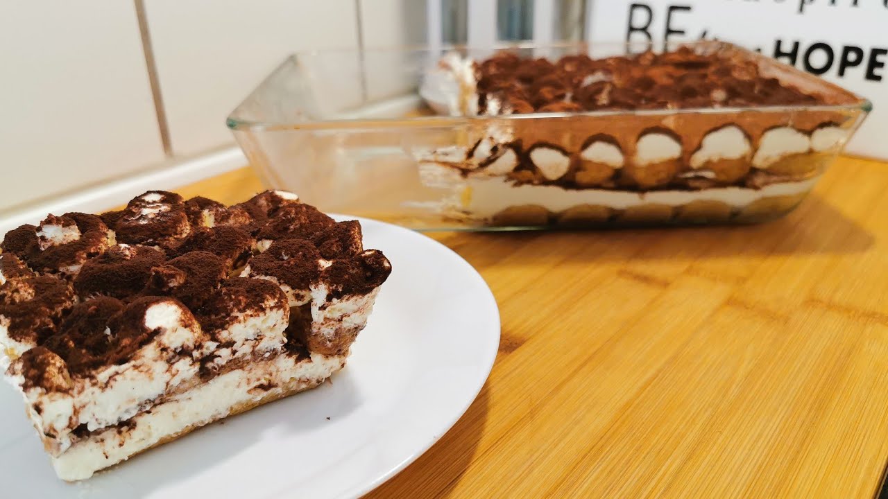 Tiramisu en 5 minutos. Tiramisu sin huevo y sin licor.