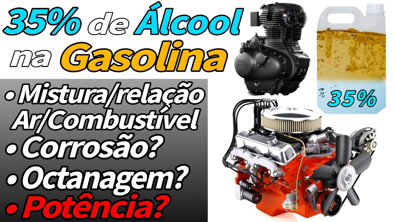 35% de Álcool na Gasolina - Como os motores vão se comportar? Carburador e Injeção.