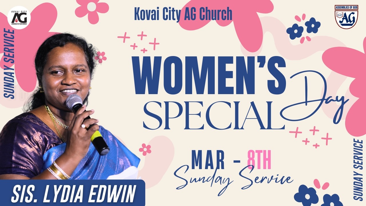 🔴 God's Presence is SUFFICIENT by Dr. Lydia Edwin | 8th March 2026 | Sunday 1st Service | KCAG