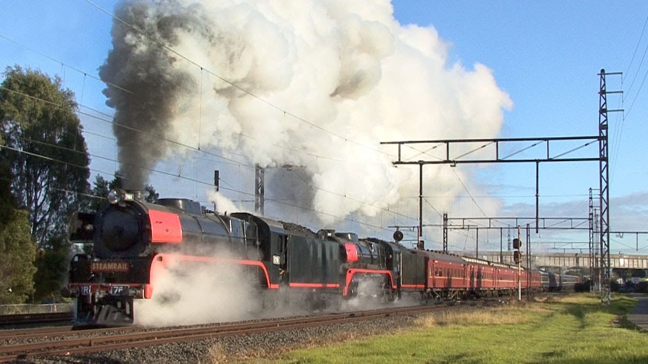 Hudson Steam Engines on the Snow Train 2014: Australian Trains