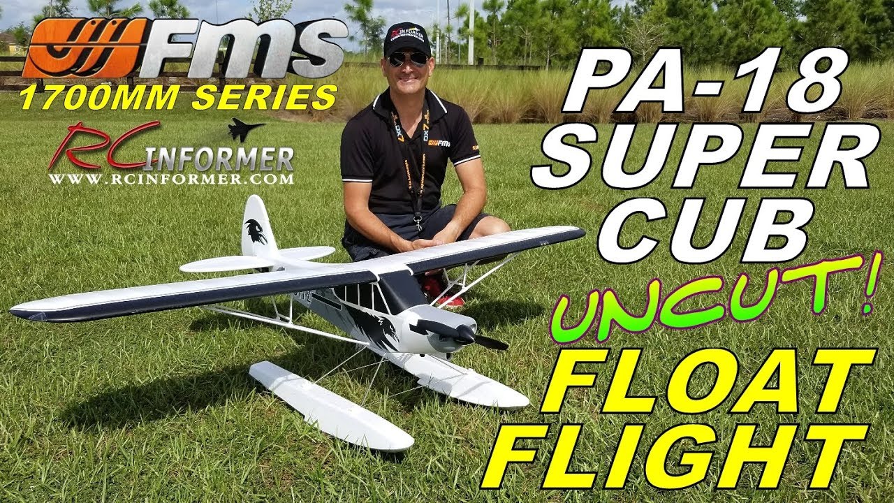 Демонстрация полёта на поплавке FMS PA-18 SUPER CUB 1700MM UNCUT Автор: RCINFORMER