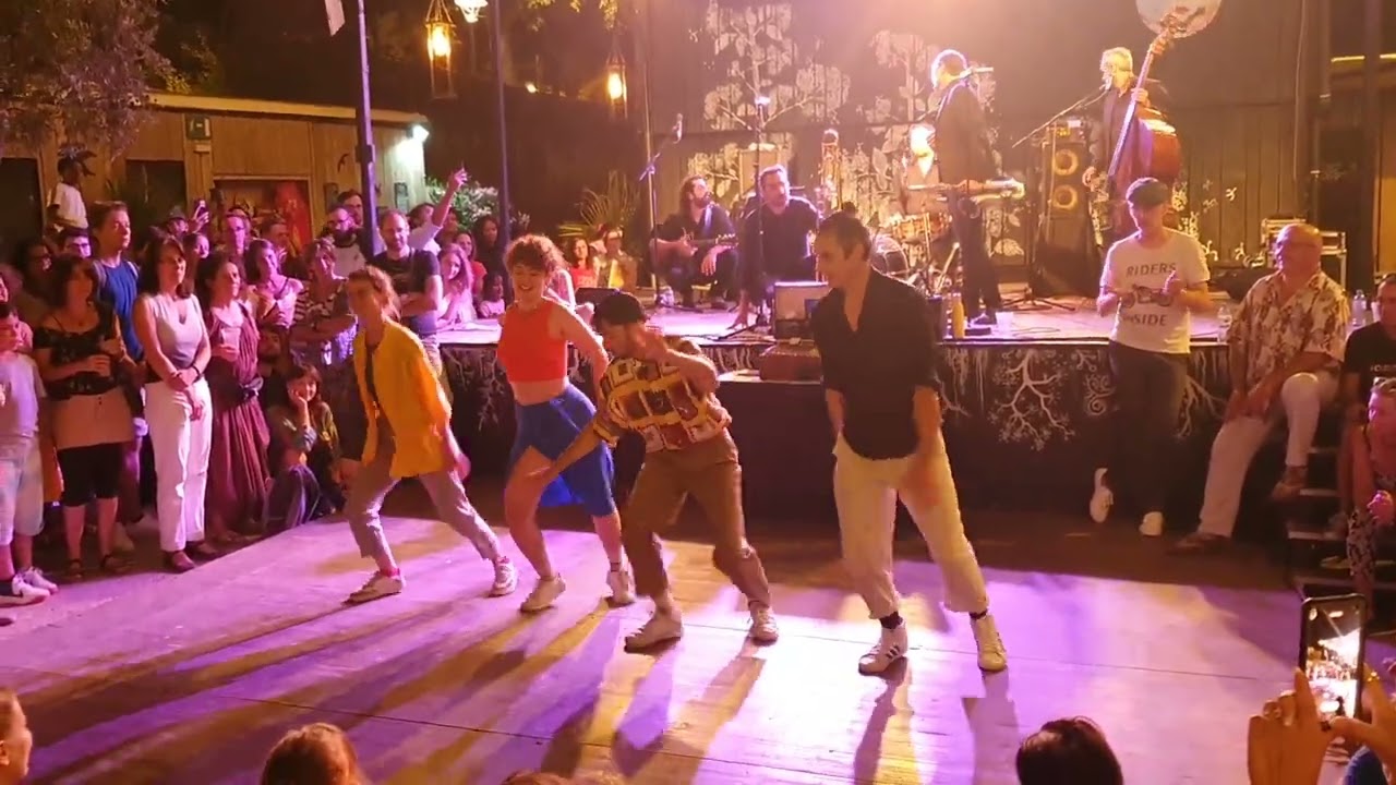 Démo Lindy Hop - Elise & Guillaume Marion & Sylvain - Tours été 2022