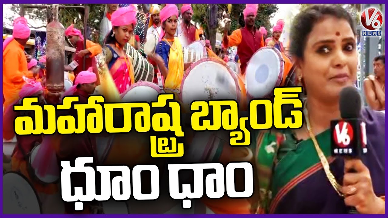 Maharashtra Band Performance In Srisailam Temple | Teenmaar Chandravva | Maha Shivratri 2025 | V6