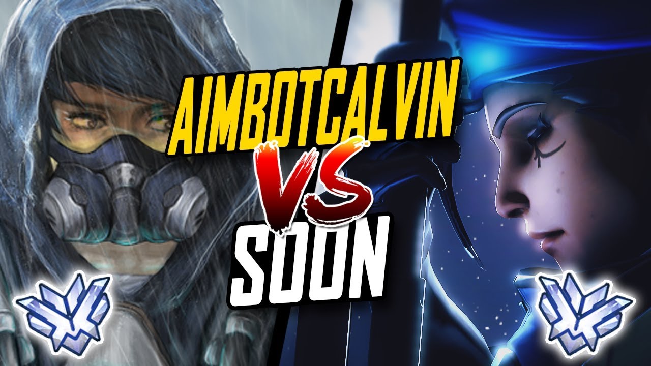AIMBOTCALVIN PRO ANA VS SOON BEST TRACER! [ OVERWATCH SEASON 6 TOP 500 ]