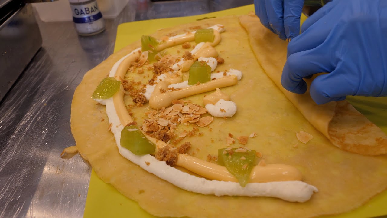 ロッカ&フレンズクレープ職人 横濱ブリュレ メロンクレープ japanese street food - creamy crepe compilation ROCCA&FRIENDS CREPERIE