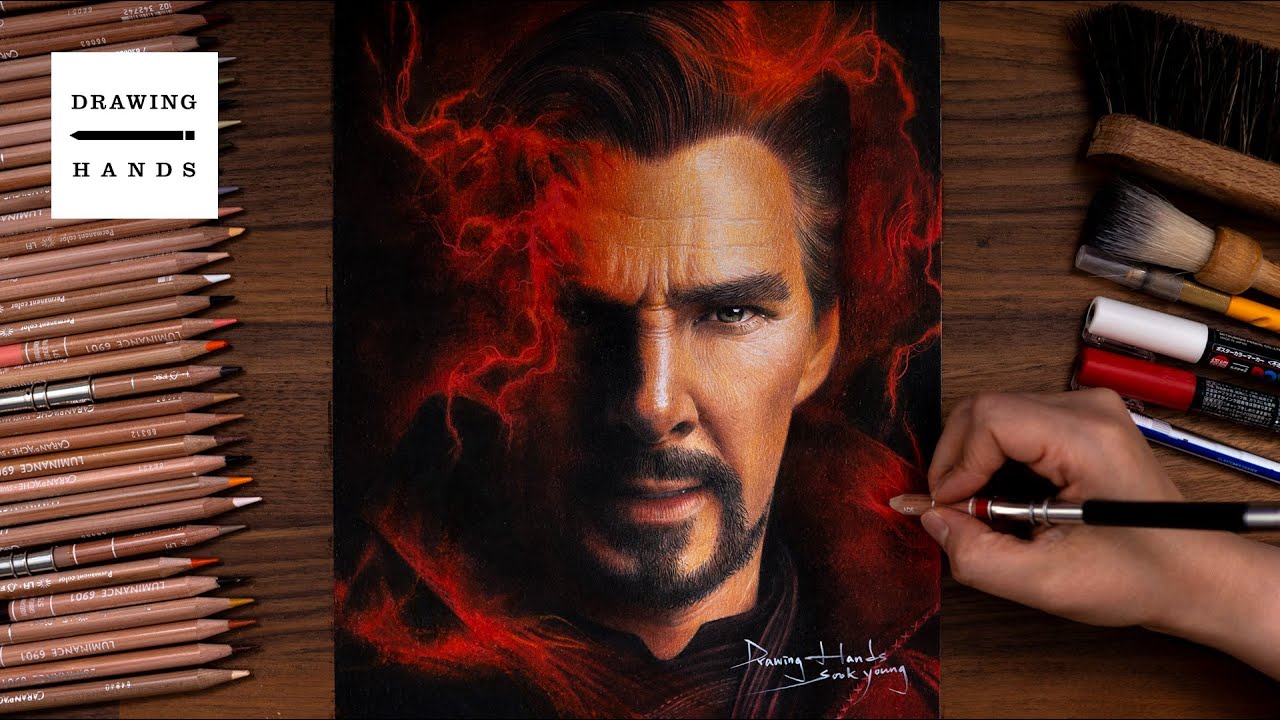 Drawing Doctor Strange in the Multiverse of Madness - Benedict Cumberbatch [Drawing Hands]