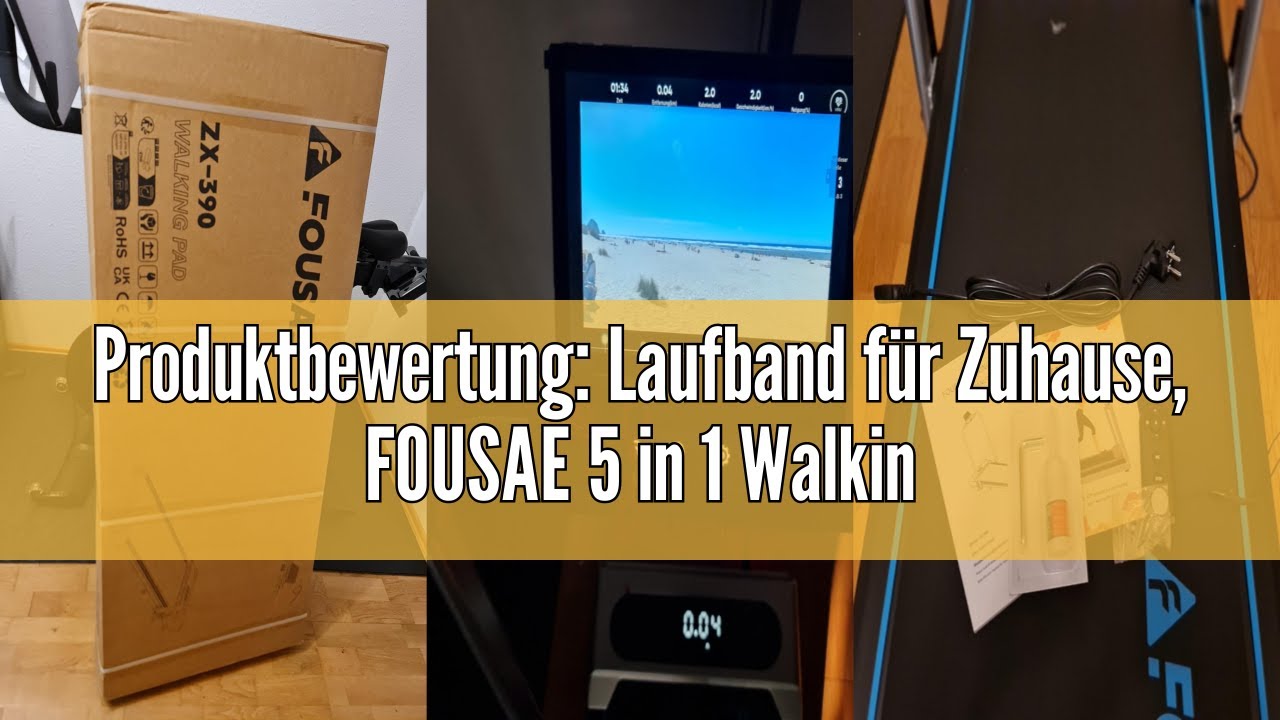 Produktbewertung: Laufband für Zuhause, FOUSAE 5 in 1 Walking Pad, 12km/h Klappbar Laufband mit 9% S