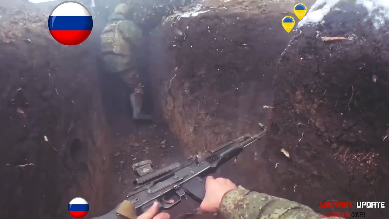 Intense Moments of Close Combat Between Russian and Ukrainian Troops