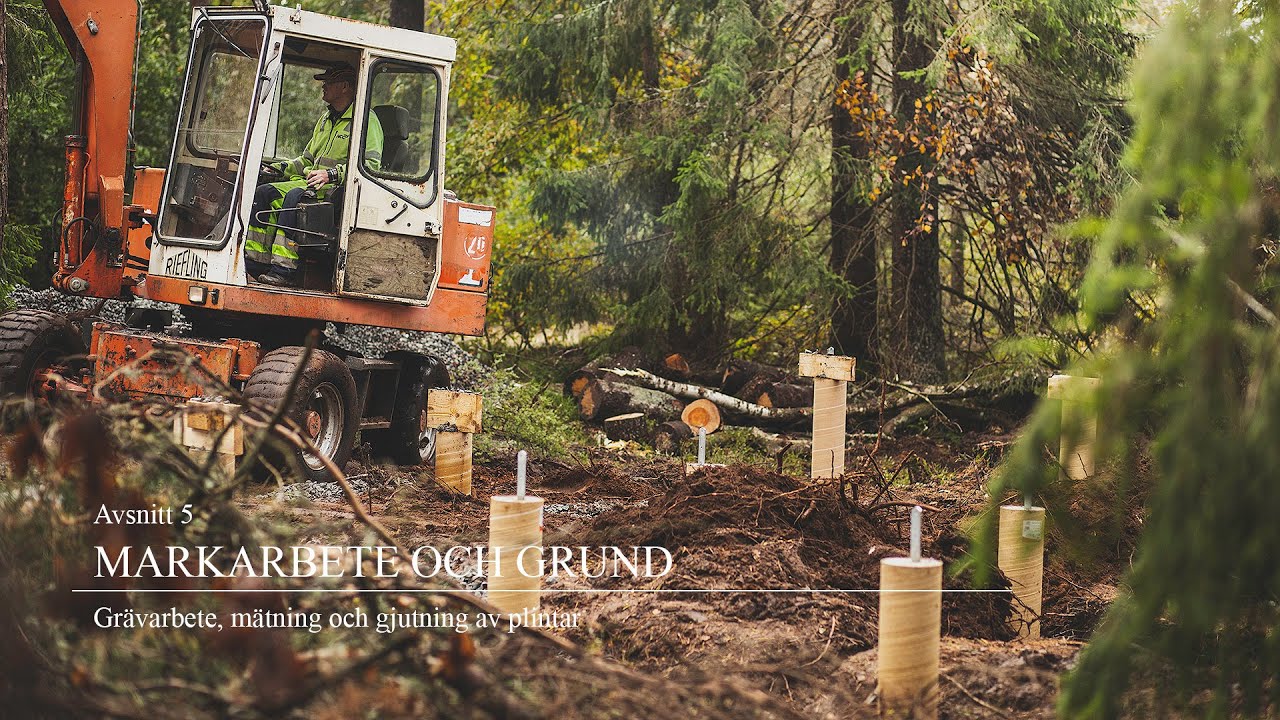 Off Grid Cabin - Foundation and plinth / Markarbete och plintar