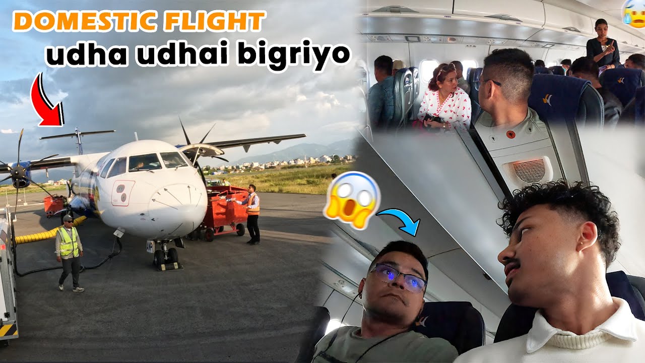 Jindagi ma chadhina Nepal ko domestic flight ta aba !! 🤯