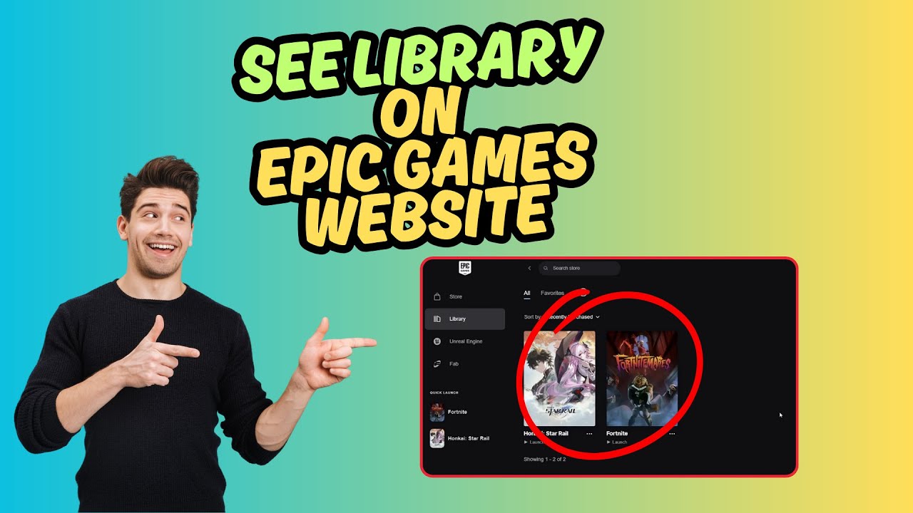 Как быстро просмотреть библиотеку игр на сайте Epic Games!