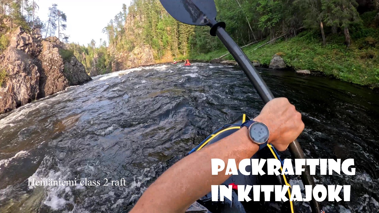 Exploring Kitkajoki River by Packraft - Clear rapids & Silence