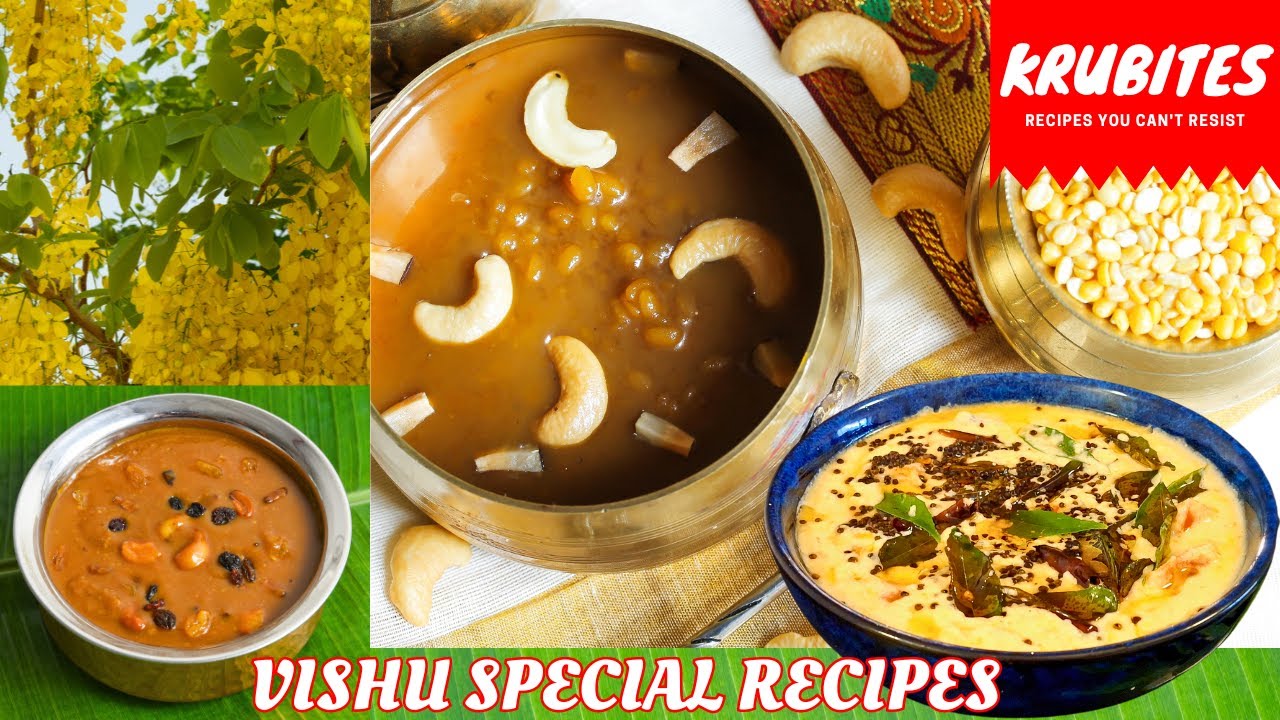 Vishu Recipes | Dates Payasam | Tomato Pachadi | Coconut & Moong Dal Payasam | Kerala Cuisine