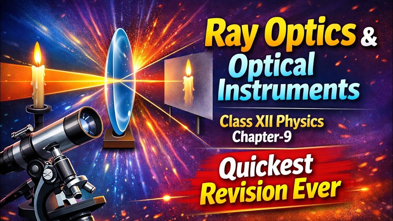 Ray Optics & Optical Instruments | Class 12 Physics Ch-9 | Quickest Revision Ever 🔥