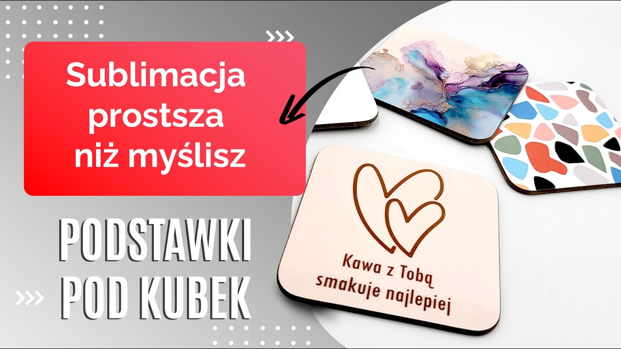 Jak zrobić nadruk sublimacją na podkładkach pod kubek? | Proste i szybkie nadruki | GRAWERTON