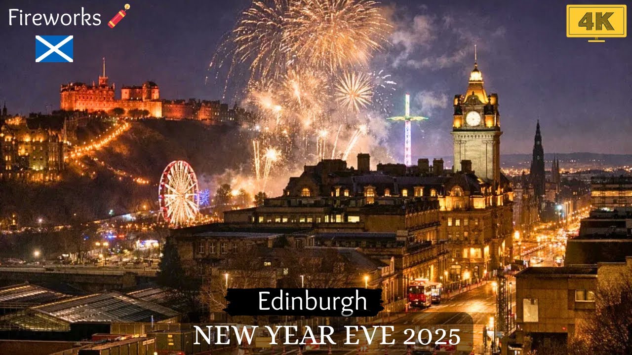 EDINBURGH, SCOTLAND New Year’s Eve 2026 Fireworks Over the Castle | Best Free View from Calton Hill