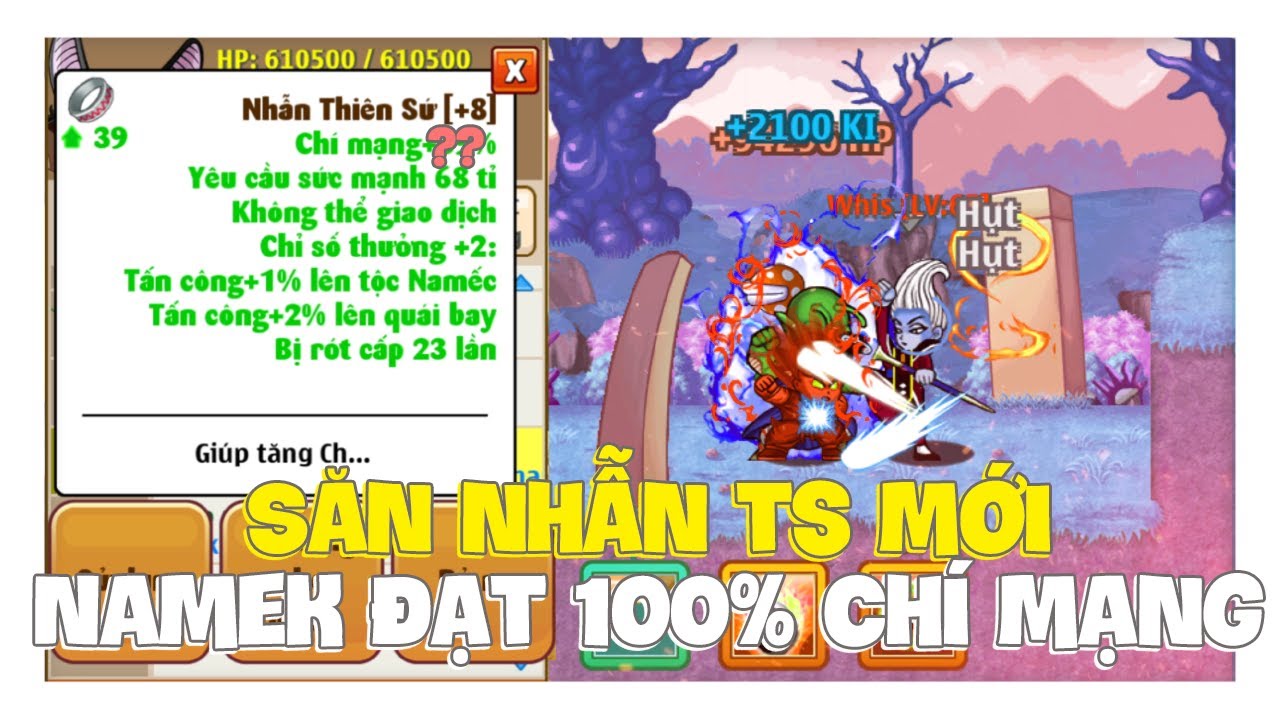 Ngọc Rồng Online - Đổi Nhẫn Thiên Sứ Mới Và Hoàn Thành Namek 100% Chí  Mạng !
