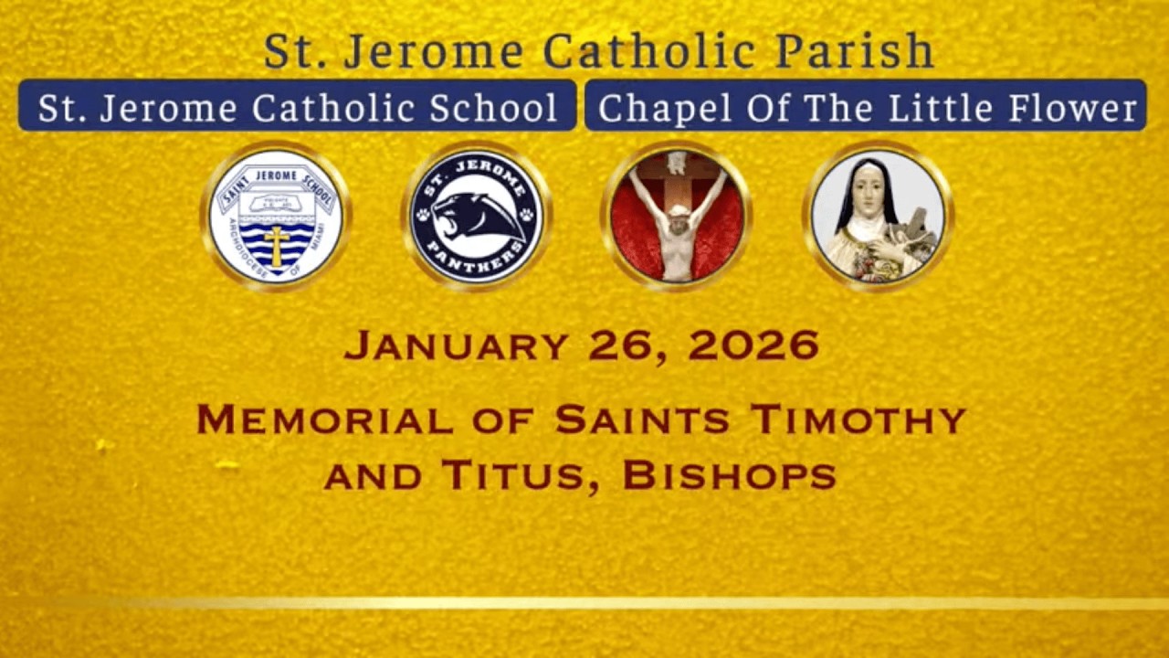 Catholic Mass Today | Daily Mass |  St. Jerome Catholic Church and School Live Stream