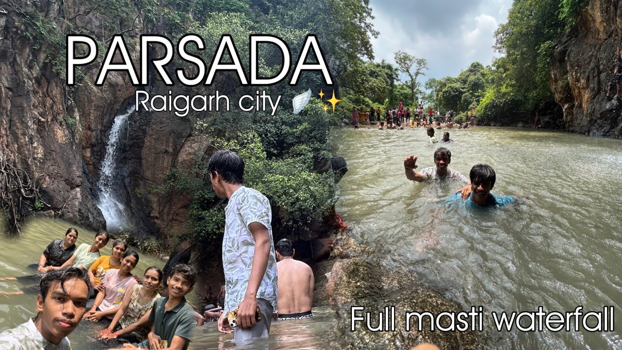 PARSADA WATERFALL RAIGARH - $AWG De$HI 🪽 🦅 Masti And Fun Vlog