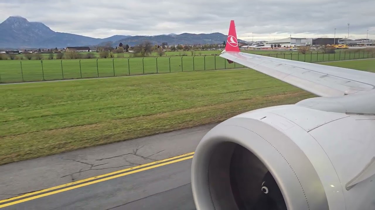 [4K] Great MAX Startup Sound! | Turkish Airlines Boeing 737 MAX 9 Morning SU and Takeoff in Salzburg
