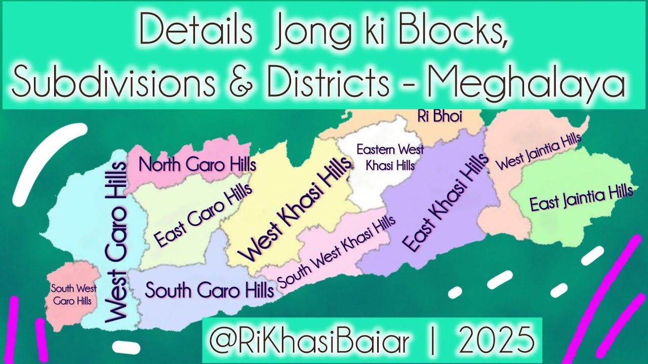 Ki block, Subdivision ha Meghalaya| How many blocks and subdivisions in each district of Meghalaya