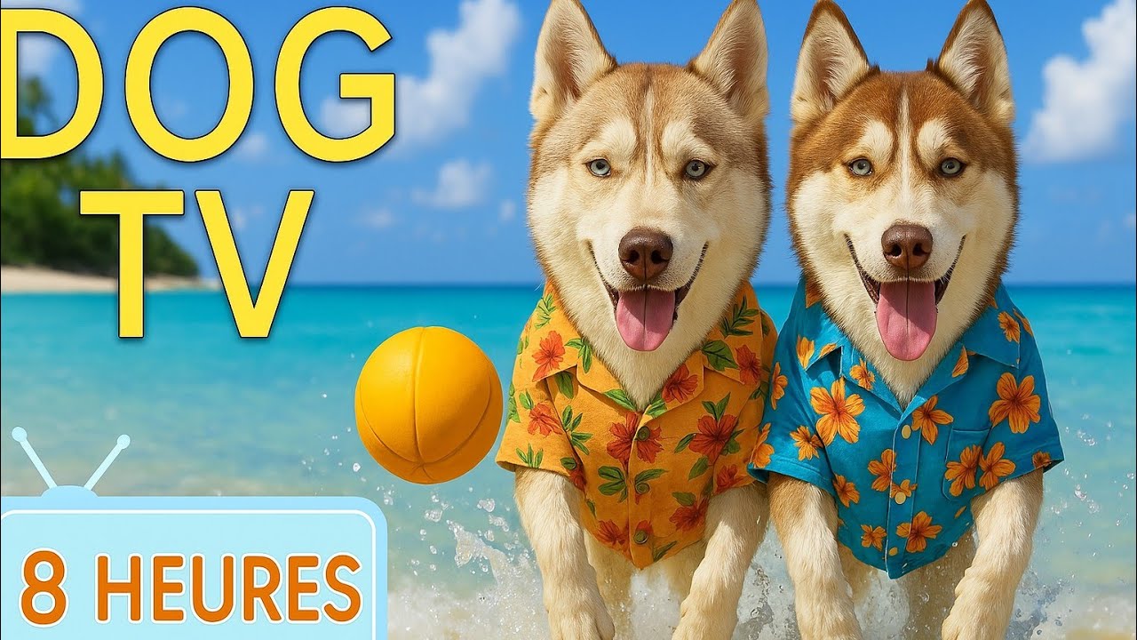 DOG TV : vidéo de stimulation pour chien seul,  8 heures de film pour occuper les chiens anxieux.